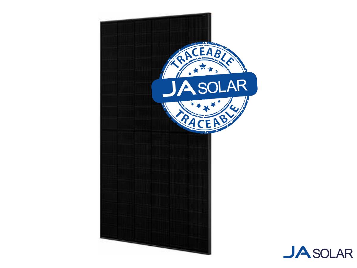 JA Solar JAM54D41-450/LB 450W N-Type Bifacial Double Glass Panel All Black